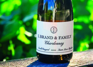 Gifted Winemaker Bottle of I. Brand & Family Escolle Vineyard Chardonnay 2023.
