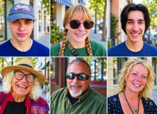 Street Talk Six Santa Cruz Street Talk participants discussing solutions to global warming.